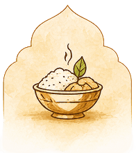 Illustration of a bowl of prasadam