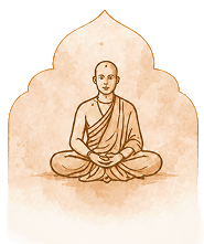 Illustration of a meditating sadhu
