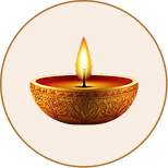 A lit clay diya